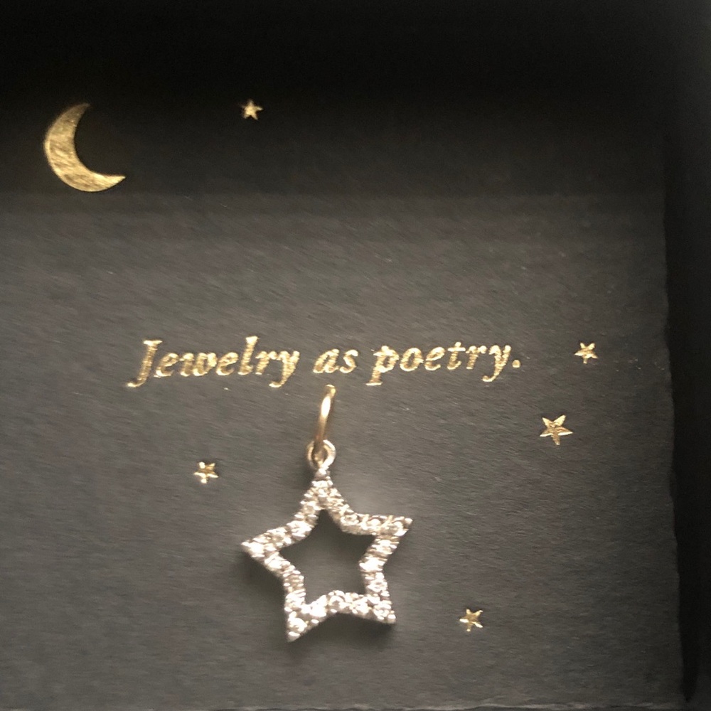 Diamond Star Pendant 14k WG